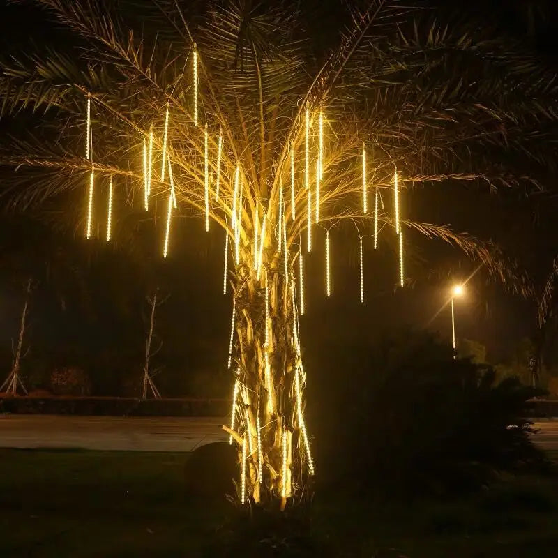 1pc 50CM LED Meteor Shower Rain Lights Waterproof Falling Raindrop Fairy String Light for Christmas Holiday Party Patio Decor