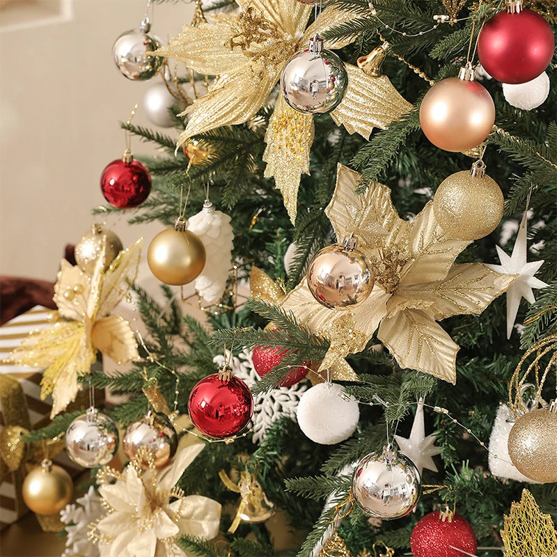 24/36Pcs Christmas Decoration 3/4CM Balls Hanging Christmas Tree Pendants Ornaments for Home Party Decor New Year Gift Accessory