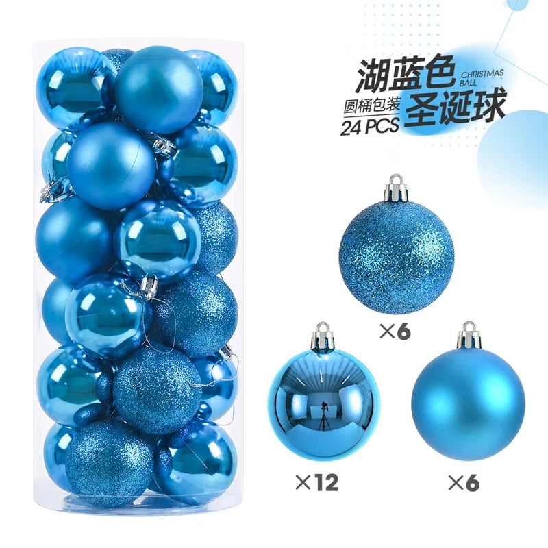 24/36Pcs Christmas Decoration 3/4CM Balls Hanging Christmas Tree Pendants Ornaments for Home Party Decor New Year Gift Accessory