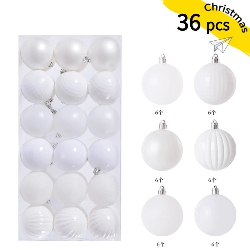 24/36Pcs Christmas Decoration 3/4CM Balls Hanging Christmas Tree Pendants Ornaments for Home Party Decor New Year Gift Accessory