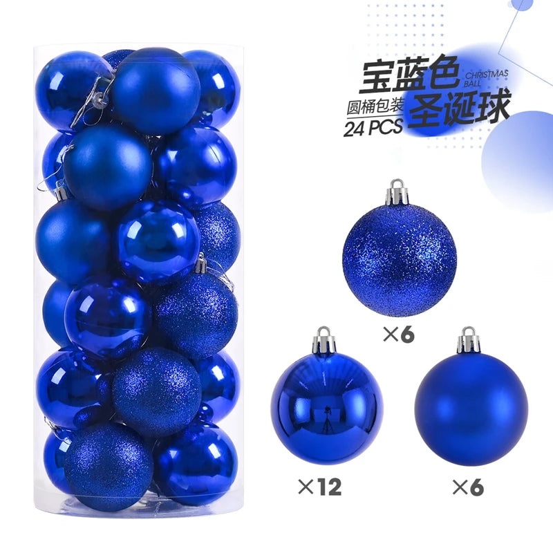 24/36Pcs Christmas Decoration 3/4CM Balls Hanging Christmas Tree Pendants Ornaments for Home Party Decor New Year Gift Accessory
